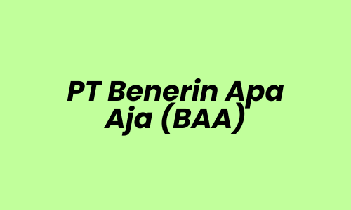 Lowongan Kerja Admin Cashier di PT Benerin Apa Aja (BAA) - Jakarta Pusat