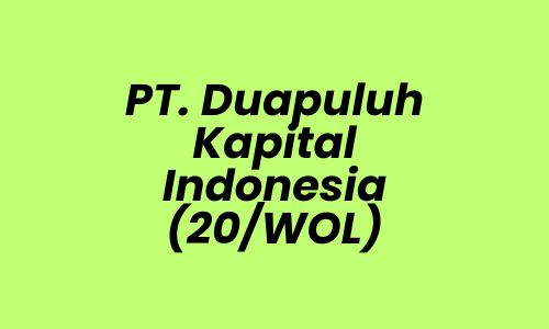 Lowongan Kerja Barista di PT. Duapuluh Kapital Indonesia (20/WOL) - Jakarta Selatan
